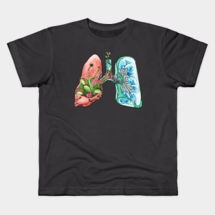 Bionic Mechanical Venus Flytrap Lungs Kids T-Shirt